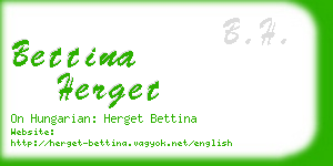 bettina herget business card